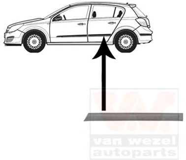 VAN WEZEL 3745425 -  Облицовка / защитная накладка, дверь
